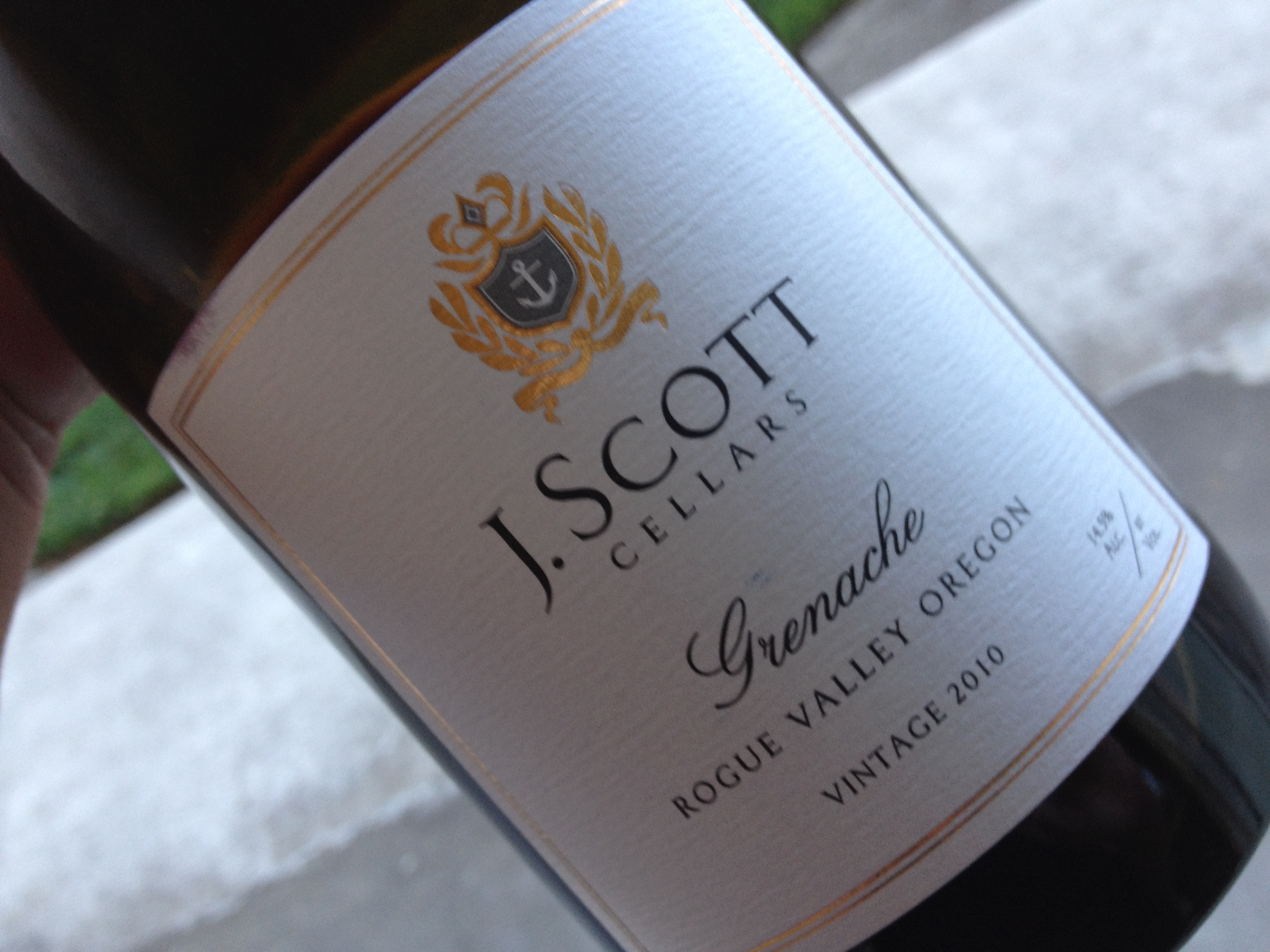 J. Scott Cellars Grenache 2010