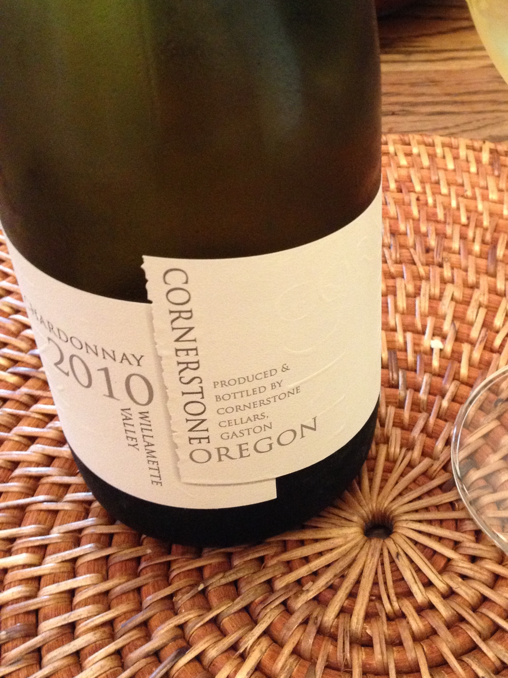 In The Glass: Cornerstone Cellars Willamette Valley Chardonnay 2010