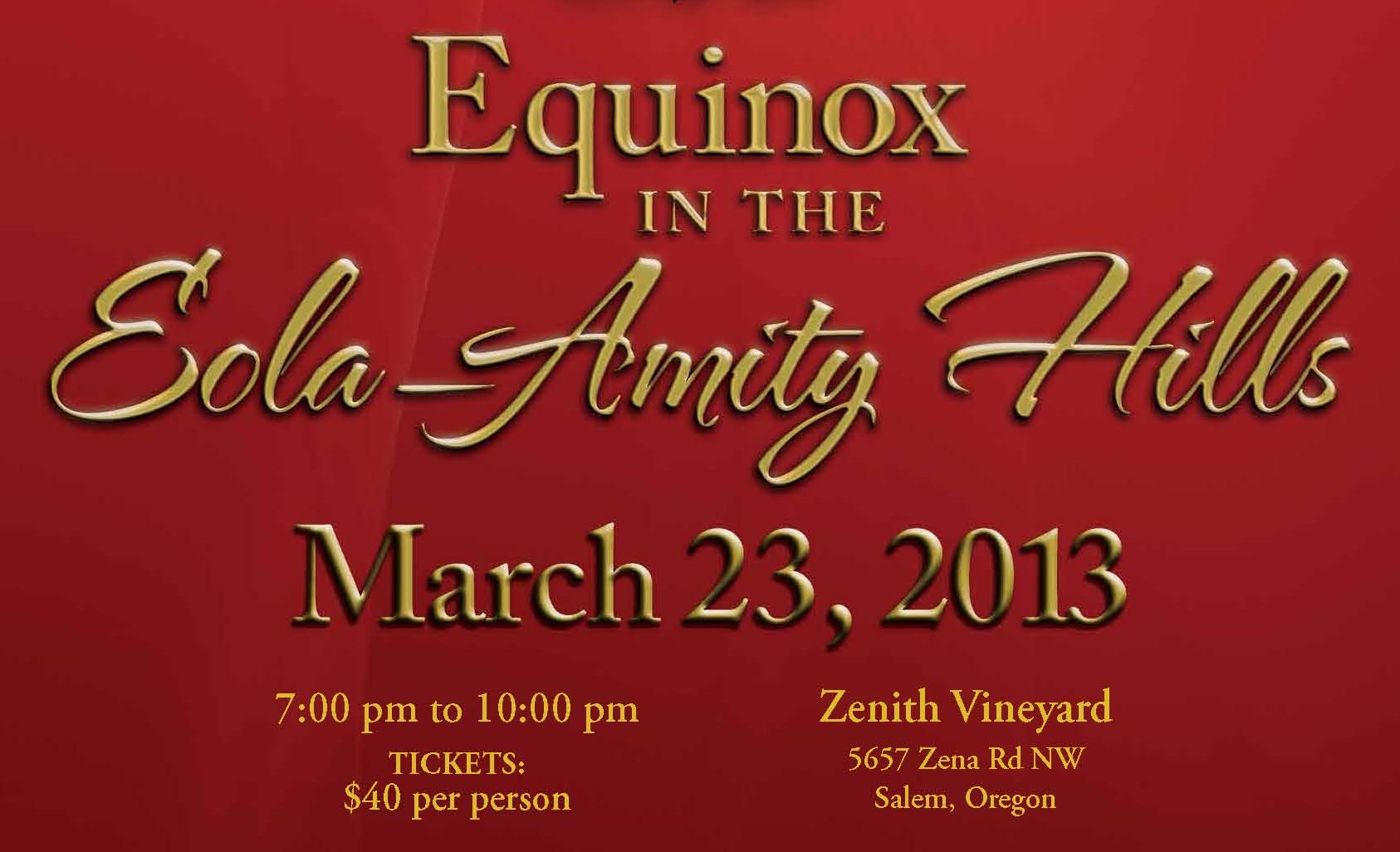 Equinox in the Eola-Amity Hills 2013